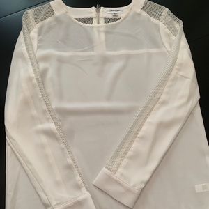 Calvin Klein white blouse with detailing size M